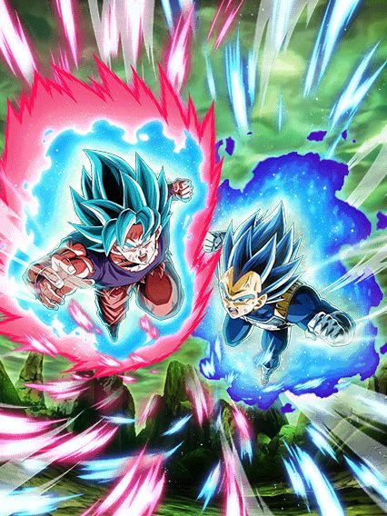 Super Saiyan God SS Evolved & Super Saiyan God SS Kaioken Vegeta & Goku  (DBL65-01S), Characters, Dragon Ball Legends