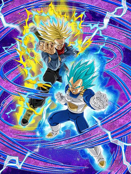 Proud Saiyan Lineage Super Saiyan God SS Vegeta & Super Saiyan Trunks  (Future)